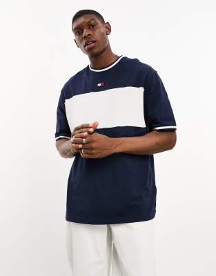 Tommy Jeans skater XS badge logo mesh top in navy | ASOS