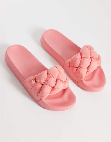 Tommy Jeans - Sliders rosa con dettaglio intrecciato - view 1