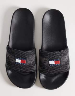 Tommy Jeans slides with logo in black black 12790₽