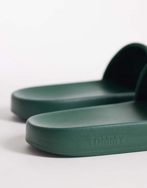 Tommy Jeans slides with logo in green, 3 of 4