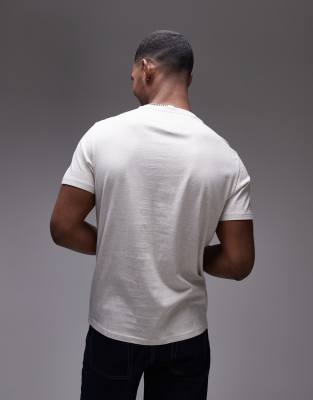 Tommy Jeans slim essential flag T-shirt in oat heather