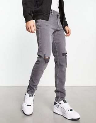 Tommy Jeans slim fit ripped jeans in grey