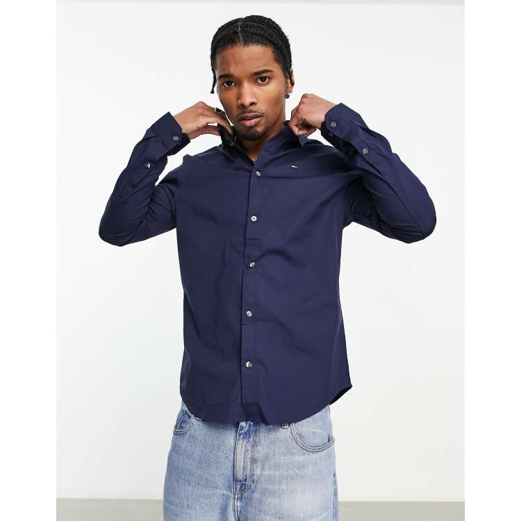 Tommy jeans regular fit hot sale shirt