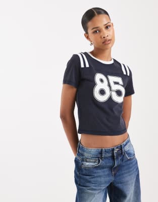 Tommy Jeans - Slim-Fit-T-Shirt in Marineblau