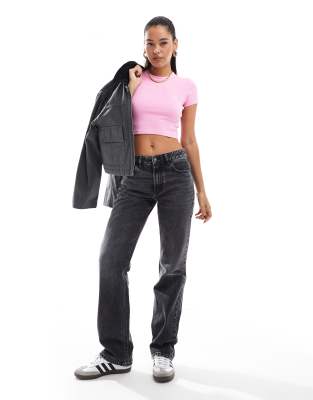 Tommy Jeans Slim Script T-shirt In Pink