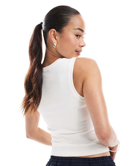 Tommy Jeans slim tank top in white