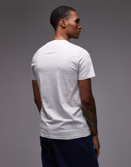Tommy Jeans - Smal T-shirt met bubbellogo op de borst in gemêleerd grijs, 3 van 5