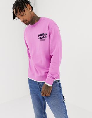 tommy jeans small logo crew