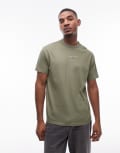[Tommy Jeans] Tommy Jeans small linear logo t-shirt in army green L Aruba Green