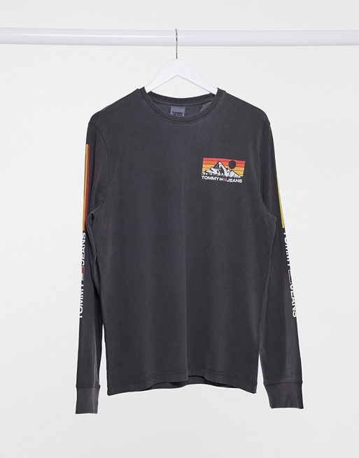 Tommy Jeans small photo long sleeve top in black