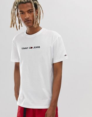 Tommy Jeans small text logo t-shirt in 