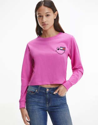 tommy jeans pink top