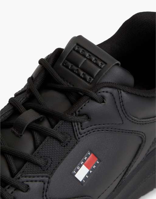 Tommy Jeans Sneaker mit Materialmix und grober Sohle in Schwarz, 6 von 7