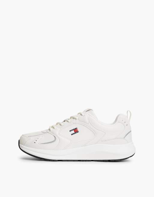 Tommy Jeans Sneaker mit Materialmix und grober Sohle in Weiß, 7 von 7