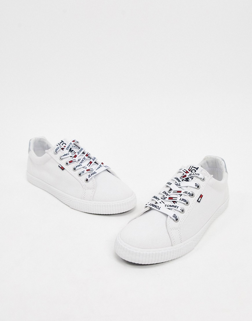 Tommy Jeans - Sneakers casual stringate bianche-Bianco