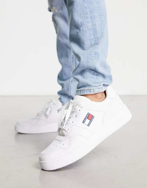 Tommy Jeans - Sneakers da basket rétro bianche