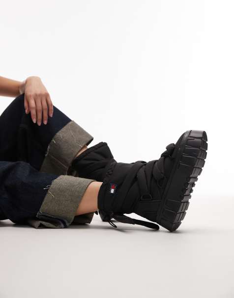 Tommy Jeans - Sneeuwlaarzen met dikke zool in zwart - view 1