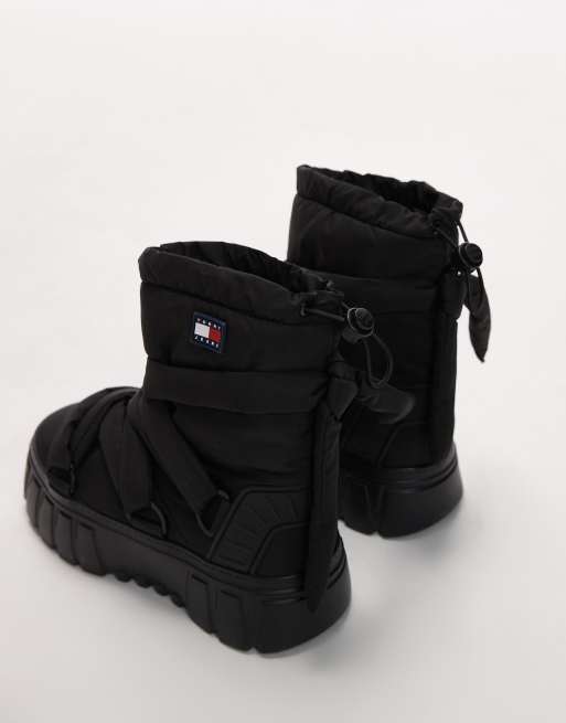 Tommy Jeans - Sneeuwlaarzen met dikke zool in zwart, 2 van 4