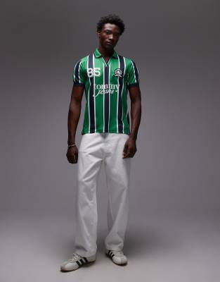 Tommy Jeans Soccer Polo Shirt In Green