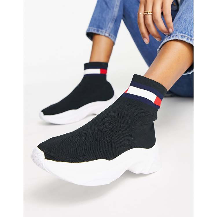 Tommy Jeans boot trainers in black ASOS