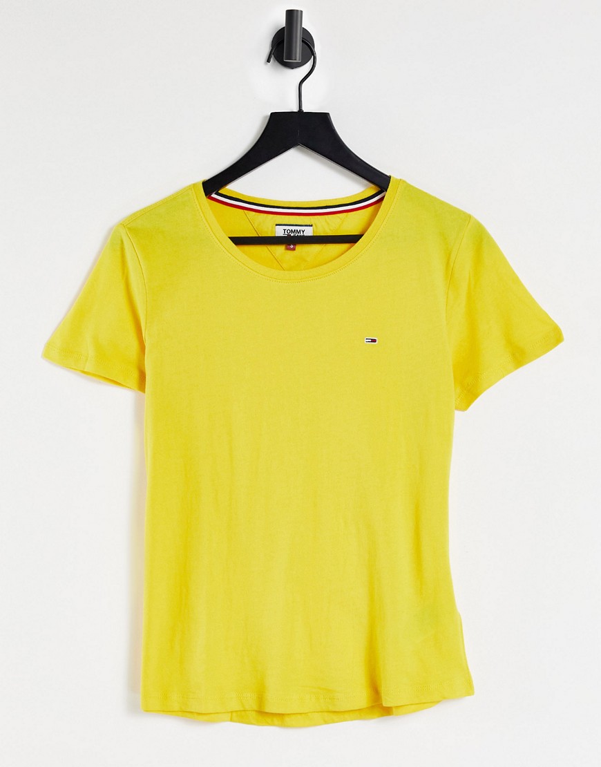 Tommy Jeans soft jersey t-shirt in yellow