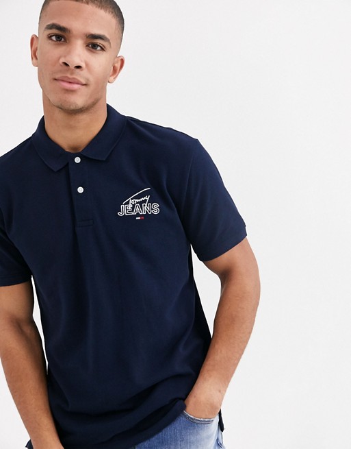 Tommy Jeans solid graphic polo shirt