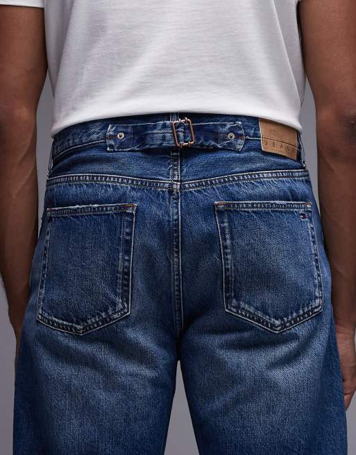 Tommy Jeans Sonny regular tapered selvedge jeans in mid wash, 5 of 5