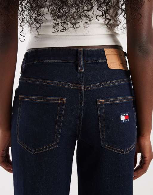 Tommy Jeans - Sophie - Jean droit taille basse - Bleu foncé délavé, 4 de 5