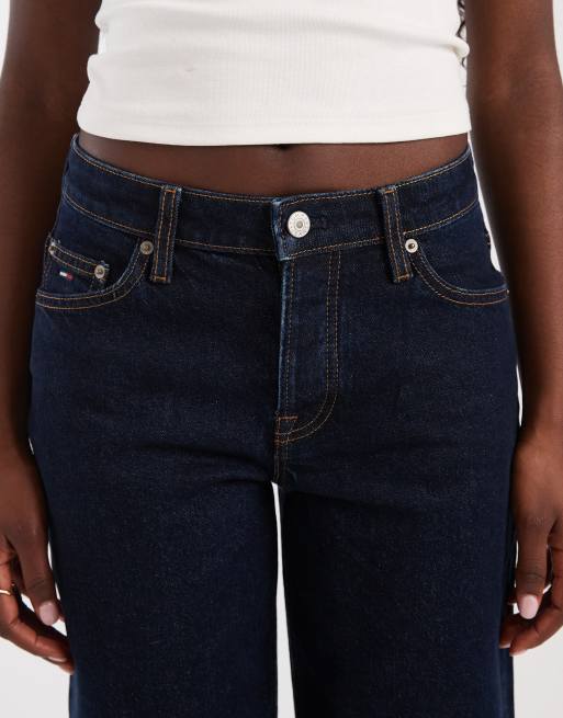 Tommy Jeans - Sophie - Jean droit taille basse - Bleu foncé délavé, 5 de 5
