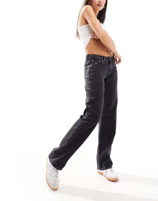 Tommy Jeans - Sophie - Jeans met rechte pijpen en lage taille in zwart