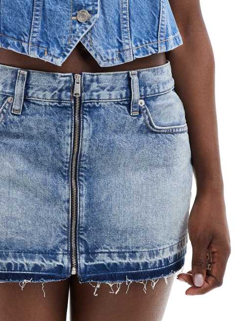 Tommy Jeans – Sophie – Jeansrock in mittlerer Waschung mit Reißverschluss, 3 von 5