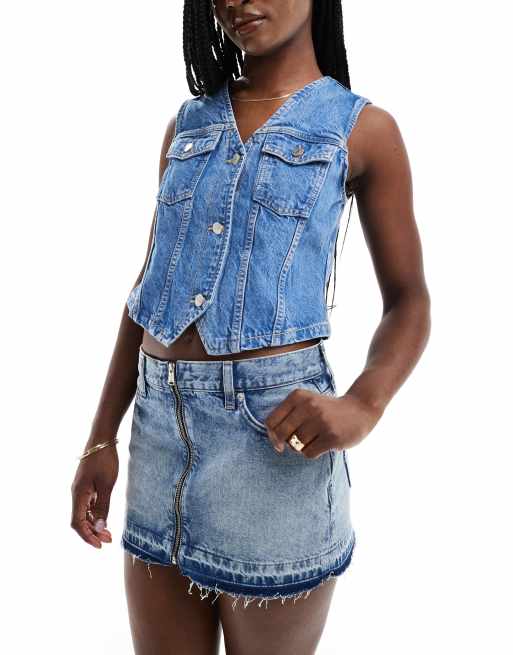 Tommy Jeans – Sophie – Jeansrock in mittlerer Waschung mit Reißverschluss, 5 von 5
