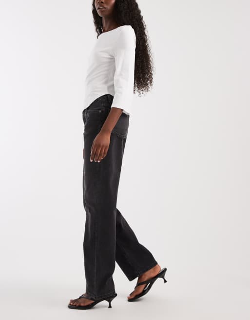 Tommy Jeans Sophie low rise straight fit jeans in black, 3 of 5