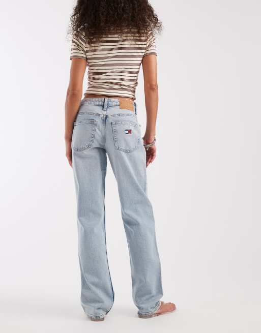 Tommy Jeans sophie low rise straight jeans in light wash blue, 3 of 5