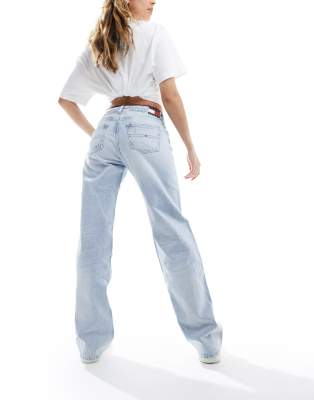Tommy Jeans Sophie low rise straight jeans in light wash | ASOS
