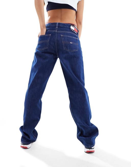 Tommy Jeans Sophie low rise straight leg jeans in dark wash, 3 of 5