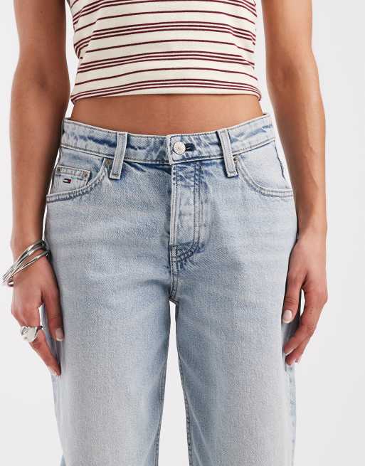 Tommy Jeans - Sophie - Rechte jeans met lage taille in blauw met lichte wassing, 4 van 5