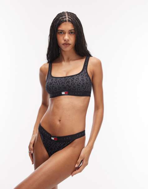 Tommy Jeans - Sort bikinisæt med logoprint - view 1