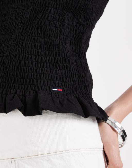 Tommy Jeans - Sort Slim Fit-top med stropper, 3 af 4