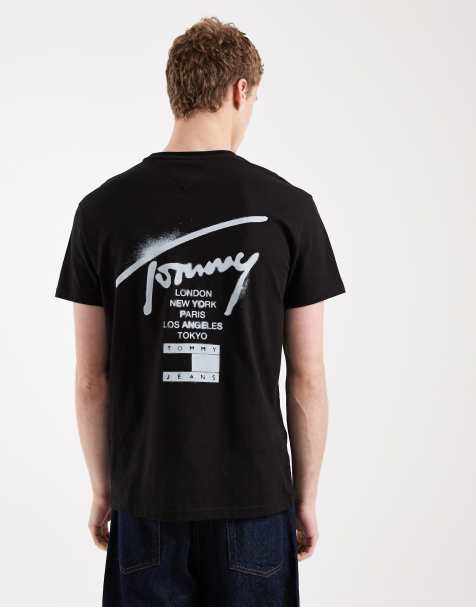Tommy Jeans - Sort T-shirt med by-logoprint - view 1