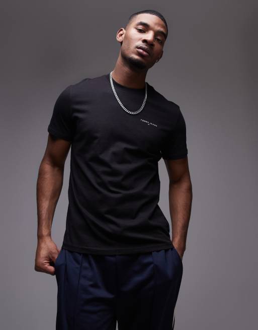 Tommy Jeans - Sort T-shirt med lille brystlogo