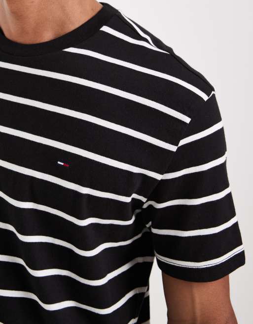 Tommy Jeans - Sort T-shirt med striber, 5 af 5