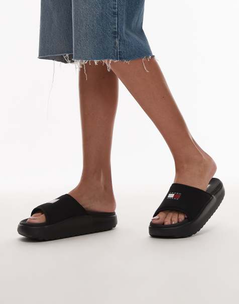 Tommy Jeans - Sorte komfortable sliders til poolen - view 1