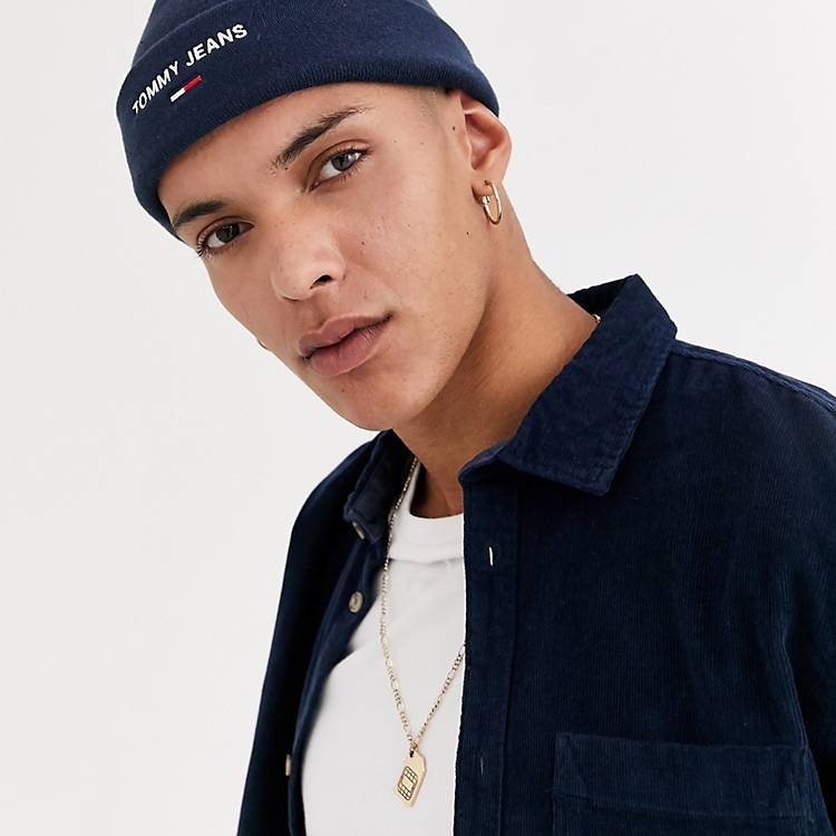 Tommy Jeans sport beanie in navy | ASOS
