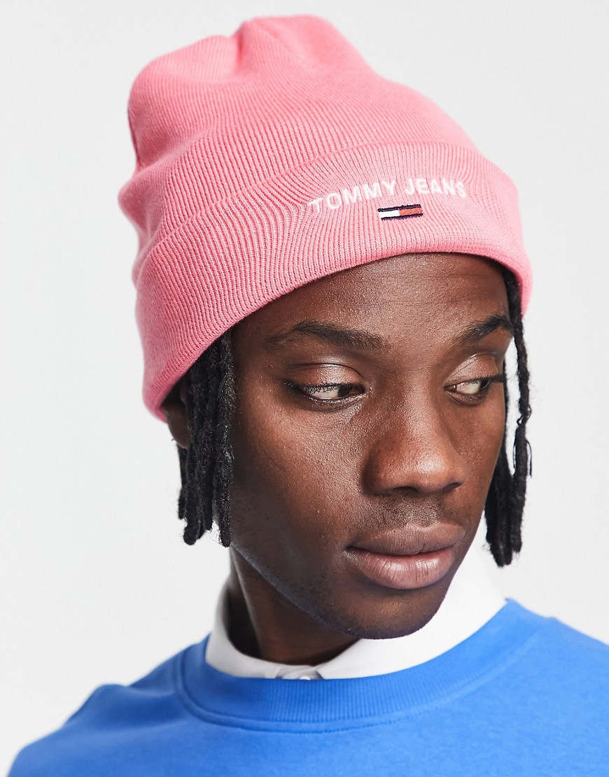 Tommy Jeans sport beanie in pink