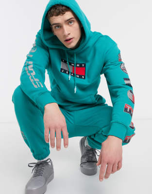 tommy hilfiger turquoise hoodie