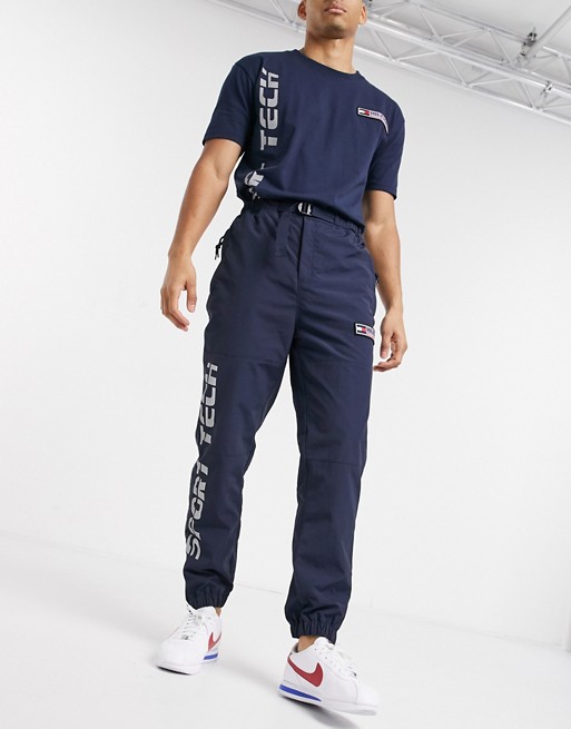 Tommy Jeans sport tech nylon pant in navy