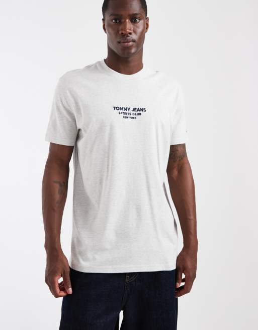 Tommy Jeans sports club T-shirt in light gray, 3 of 5