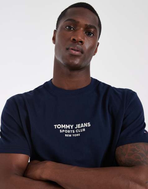 Tommy Jeans - Sports Club - T-shirt in marineblauw - view 1