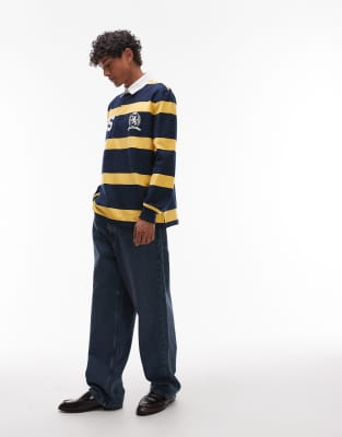 Tommy Jeans Sporty Rugby Top In Blue